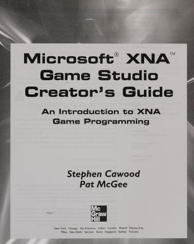 Tapa de Microsoft XNA game studio creator's guide