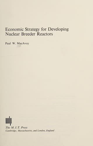 Tapa de Economic Strategy for Developing Nuclear Breeder Reactors
