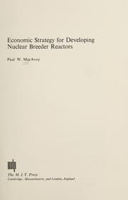 Tapa de Economic Strategy for Developing Nuclear Breeder Reactors