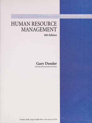 Tapa de Human resource management