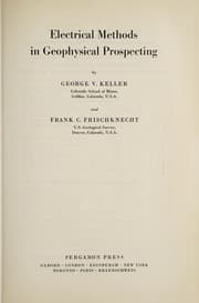 Tapa de Electrical methods in geophysical prospecting