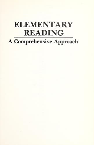 Tapa de Elementary Reading
