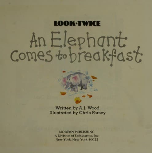 Tapa de An Elephant Comes to Breakfast