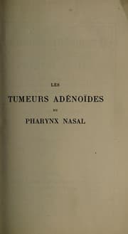 Tapa de Les tumeurs adénoides du pharynx nasal