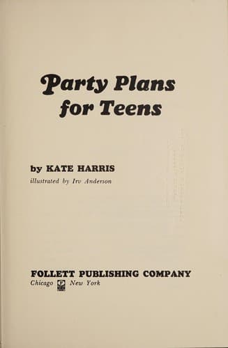 Tapa de Party plans for teens