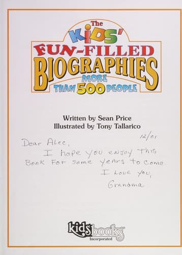 Tapa de The kids' fun-filled biographies