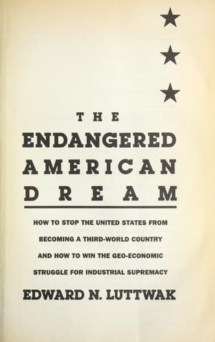 Tapa de The endangered American dream