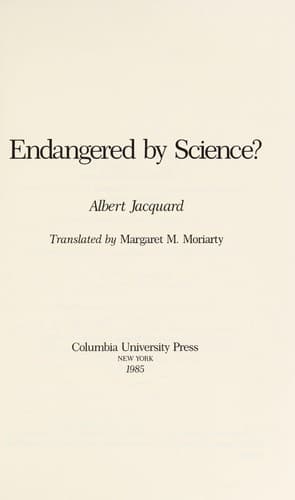 Tapa de Endangered by science?