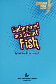 Tapa de Endangered and extinct fish