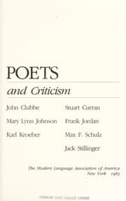 Tapa de The English romantic poets