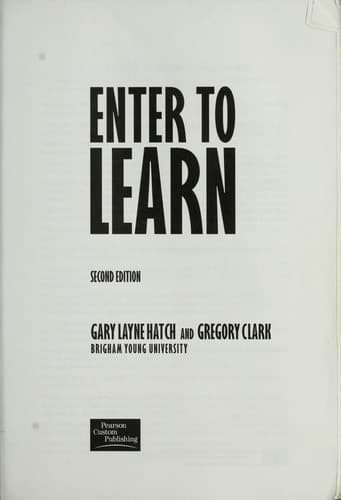 Tapa de Enter to learn