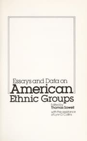Tapa de Essays and data on American ethnic groups