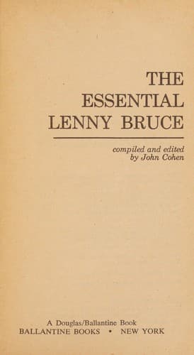 Tapa de Essential Lenny Bruce