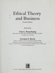 Tapa de Ethical theory and business