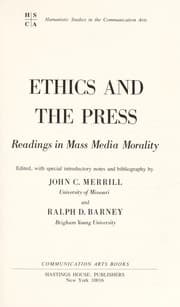 Tapa de Ethics and the press