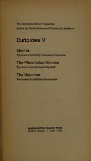 Tapa de The complete Greek tragedies : Euripides I-V