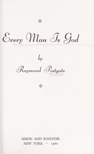 Tapa de Every man is god