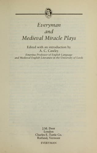 Tapa de Everyman, and medieval miracle plays