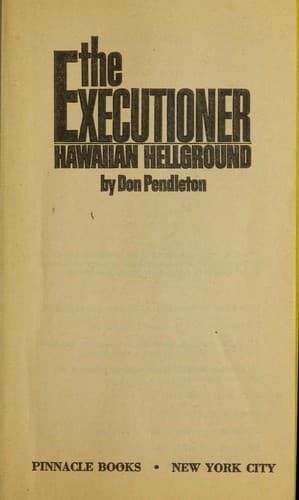 Tapa de The executioner : Hawaiian hellground