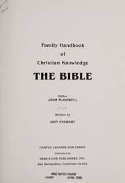 Tapa de Family Handbook of Christian Knowledge of the Bible