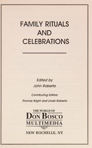 Tapa de Family Rituals and Celebrations (Catholic Families Series)