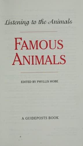 Tapa de Famous animals