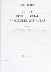 Tapa de Federal civil judicial procedure and rules
