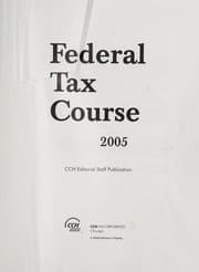 Tapa de Federal tax course, 2005
