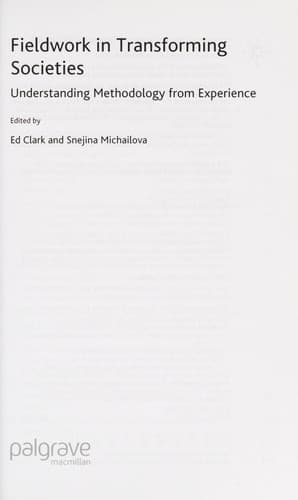 Tapa de Fieldwork in transforming societies