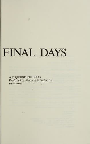 Tapa de The final days