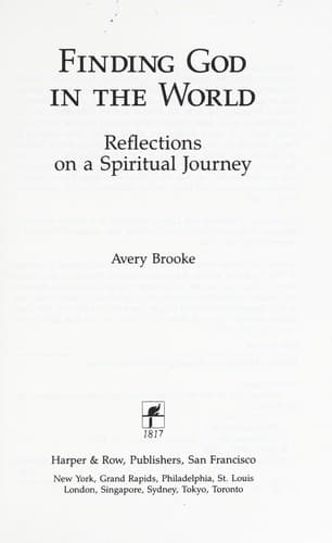 Tapa de Finding God in the world