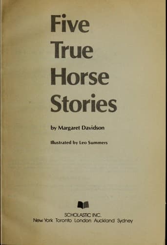Tapa de Five True Horse Stories