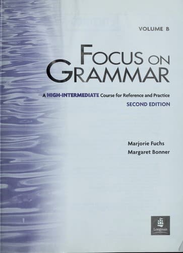 Tapa de Focus on grammar : a high-intermediate course for reference and practice