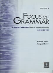 Tapa de Focus on grammar : a high-intermediate course for reference and practice