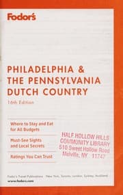 Tapa de Fodor's Philadelphia & the Pennsylvania Dutch country