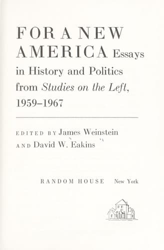 Tapa de For a new America