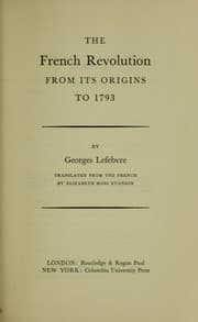 Tapa de The French Revolution from its origins to 1793
