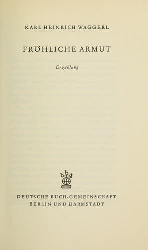 Tapa de Fröhliche Armut