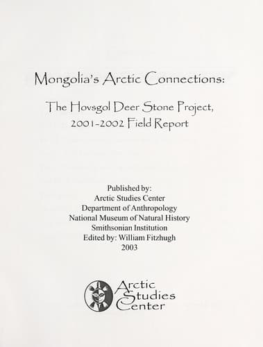 Tapa de Mongolia's Arctic connections