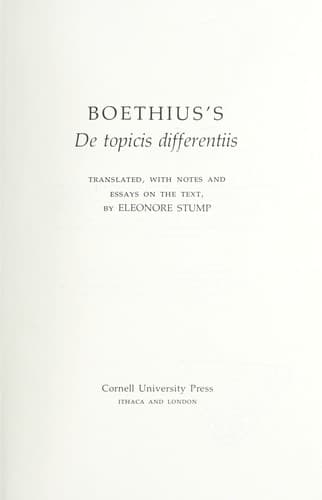 Tapa de Boethius's De topicis differentiis