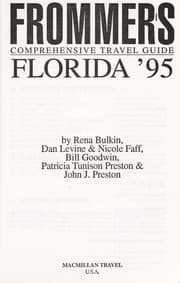 Tapa de Frommer's comprehensive travel guide, Florida '95