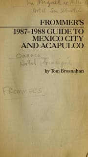 Tapa de Frommer's 1987-88 guide to Mexico City and Acapulco