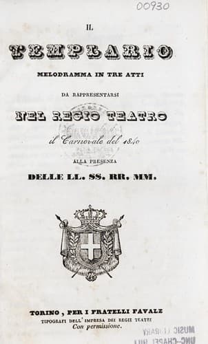 Tapa de Il templario