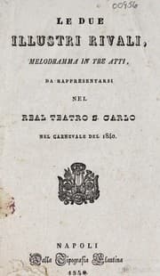 Tapa de Le due illustri rivali