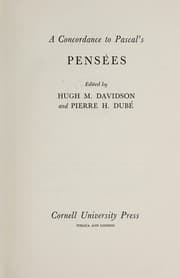 Tapa de A Concordance to Pascal's Pensées