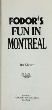 Tapa de Fodor's fun in Montreal