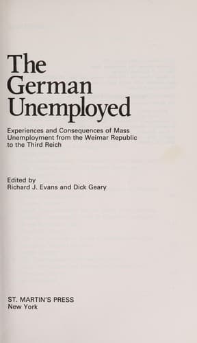 Tapa de The German unemployed