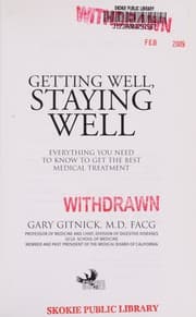 Tapa de Getting Well: What Every Patient Ought to Know to Get the Best Medical Treatment