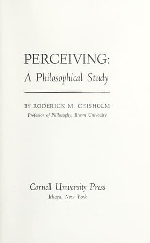 Tapa de Perceiving