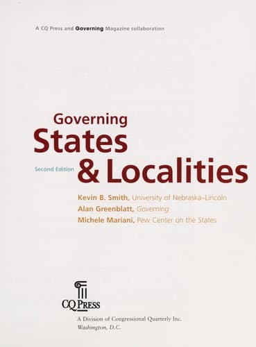 Tapa de Governing states and localities